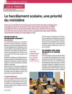 Le harcèlement scolaire, une priorité du ministère