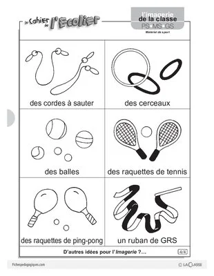 L'imagerie : le matériel de sport