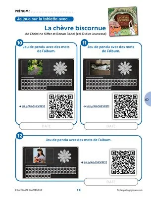 Jeux sur tablette avec 7 albums jeunesse