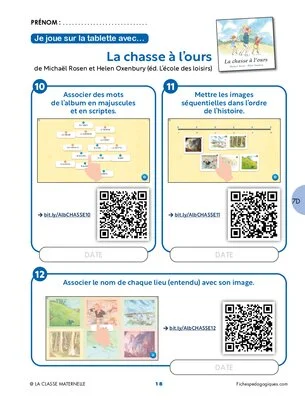 Jeux sur tablette avec 7 albums jeunesse