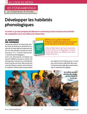 Développer les habiletés phonologiques