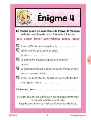 Escape game de Saint-Valentin