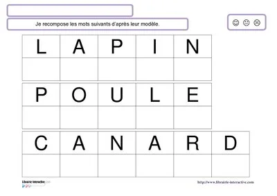 Vocabulaire des animaux de la ferme