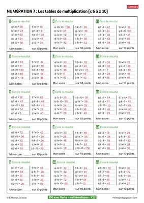 300 exercices flashs de mathématiques niveau CE2-CM1