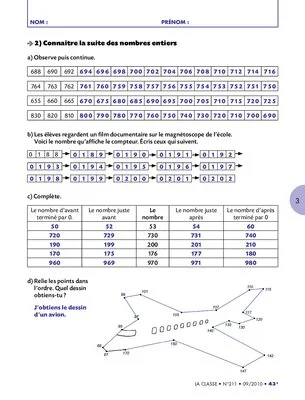 Bilan numération CE1