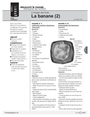 L'imagier des fruits : La banane (2)