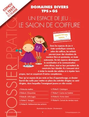 Un espace de jeu : le salon de coiffure