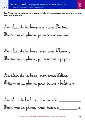 Au claire de la lune
