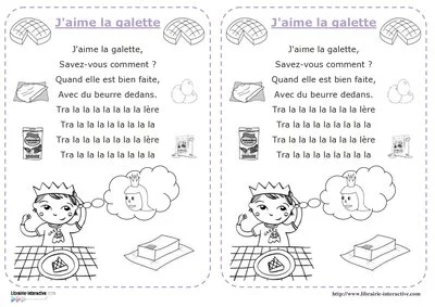 Chanson j'aime la galette