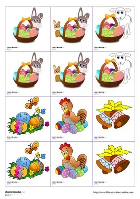 Jeu de memory de pâques