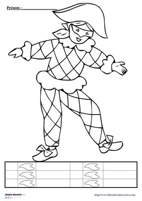 Coloriage magique Arlequin