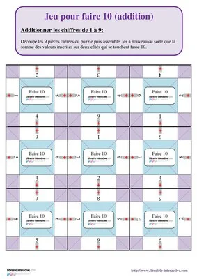 Jeu pour décomposer 0,1 -1-10-100-1000