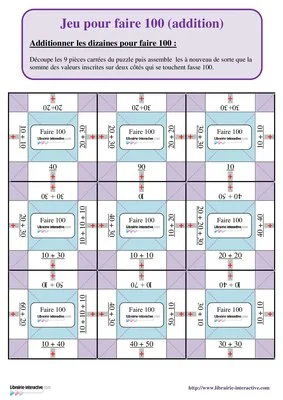 Jeu pour décomposer 0,1 -1-10-100-1000