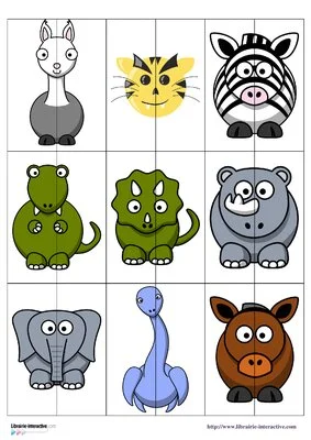 jeu des moitiés d'animaux