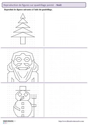 Reproduction de noël sur plan pointé