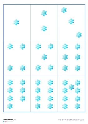 Cartes des chiffres- hiver
