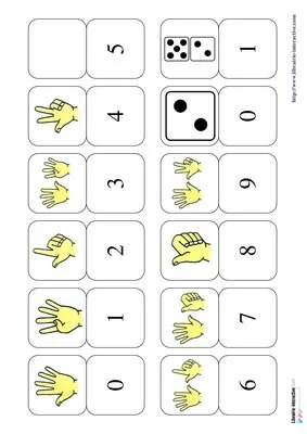Dominos des chiffres de 0 à 9