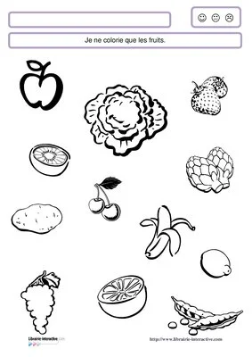 Coloriage - fruits