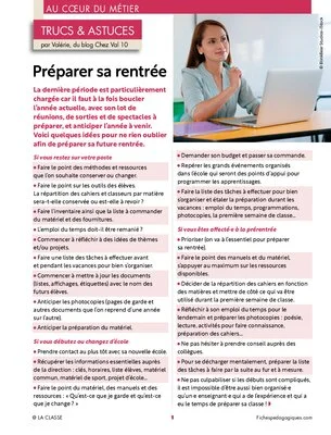 Trucs et astuces pour préparer sa rentrée