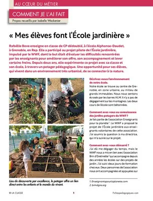 « Mes élèves font l'École jardinière »
