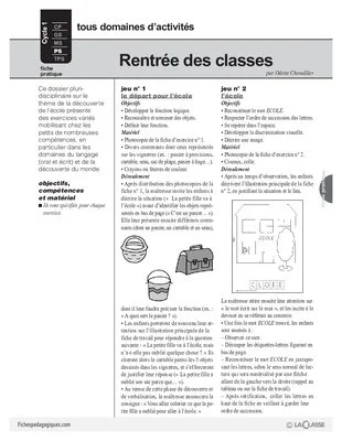 Rentrée des classes