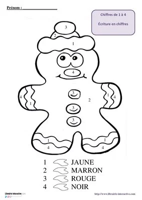 Coloriage magique pain d'épices