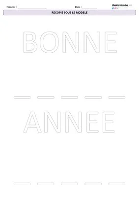 Vocabulaire de la bonne année