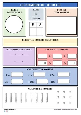 Le nombre du jour - CP