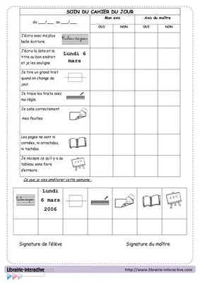Contrat pour la tenue du cahier du jour