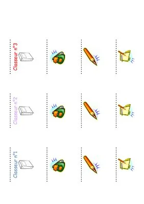 Étiquettes de cahier