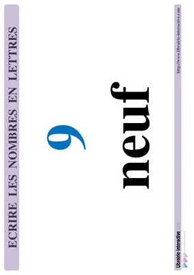 Ecrire les nombres en lettres (24 mots)