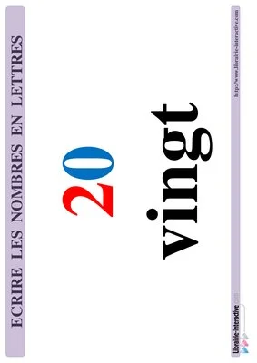 Ecrire les nombres en lettres (24 mots)