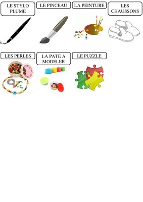 Affiches et étiquettes du matériel scolaire