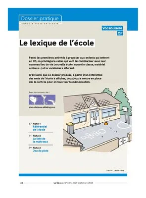 Le lexique de l'école