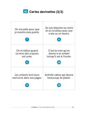Le lexique de l'école