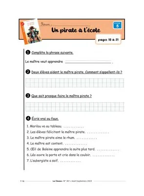 « Un pirate à l'école »
