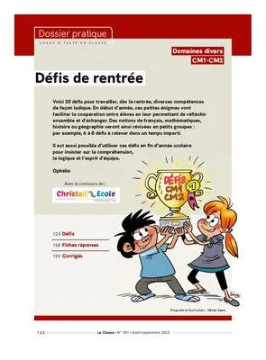 Défis de rentrée
