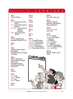 Défis de rentrée
