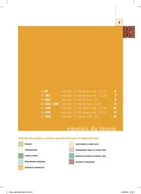 Emplois du temps et programmations CE2 2023