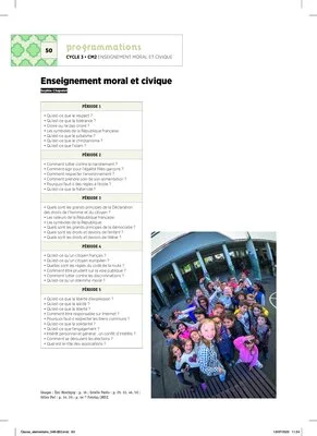 Emplois du temps et programmations CM2 2023