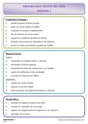 Progressions annuelles en PS