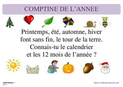 Comptines des mois