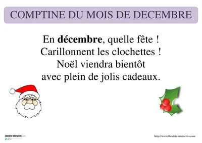 Comptines des mois