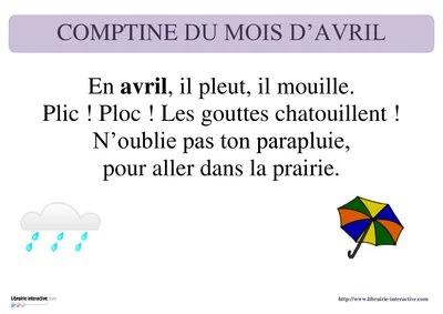 Comptines des mois