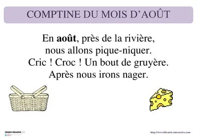 Comptines des mois