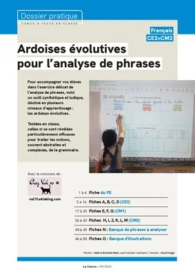 Ardoises évolutives pour l'analyse de phrases