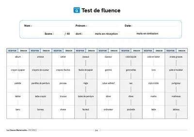 Le matériel de l'école