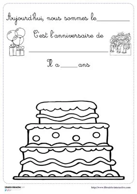 Fiches pour les anniversaires