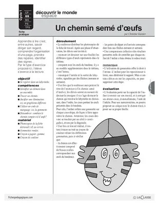 Un chemin semé d'œufs (espace)