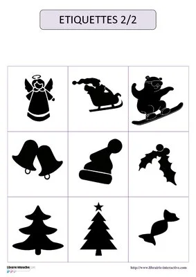 Jeu de loto des ombres de Noël